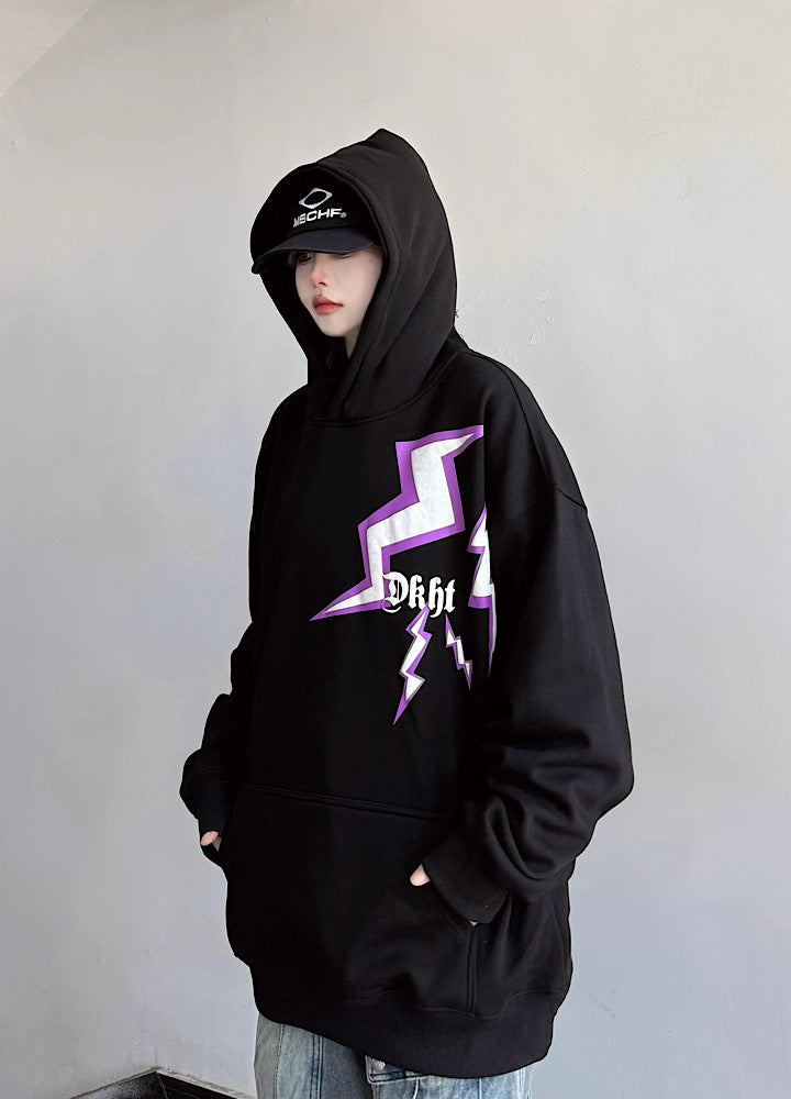 さらに100円引き◆ROMANTIC CROWN◆THUNDER LOGO HOODIE ROMANTIC CROWN Logo hoodie | ITeSHOP