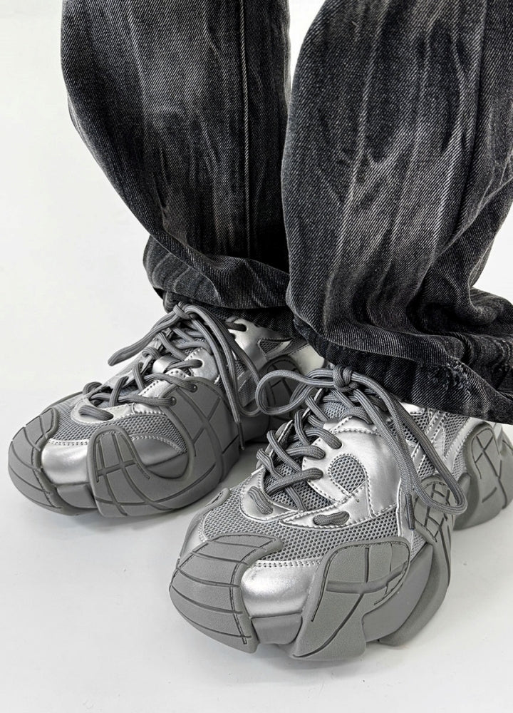 hi lander 厚底 スカルデザイン グレー スニーカー Platform sneakers – HI-LANDER