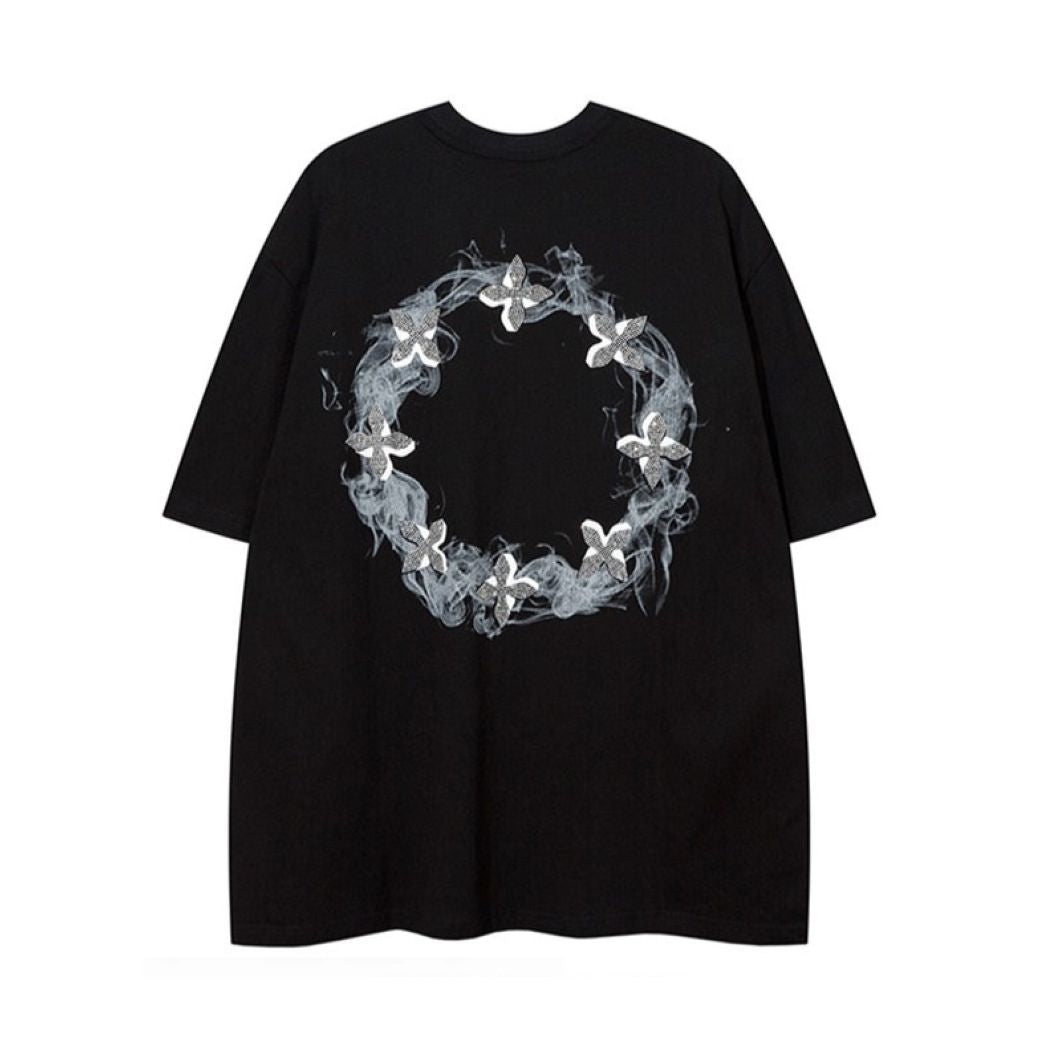 VEG Dream】Cross smoke print big T-shirt VD0144 – HI-LANDER