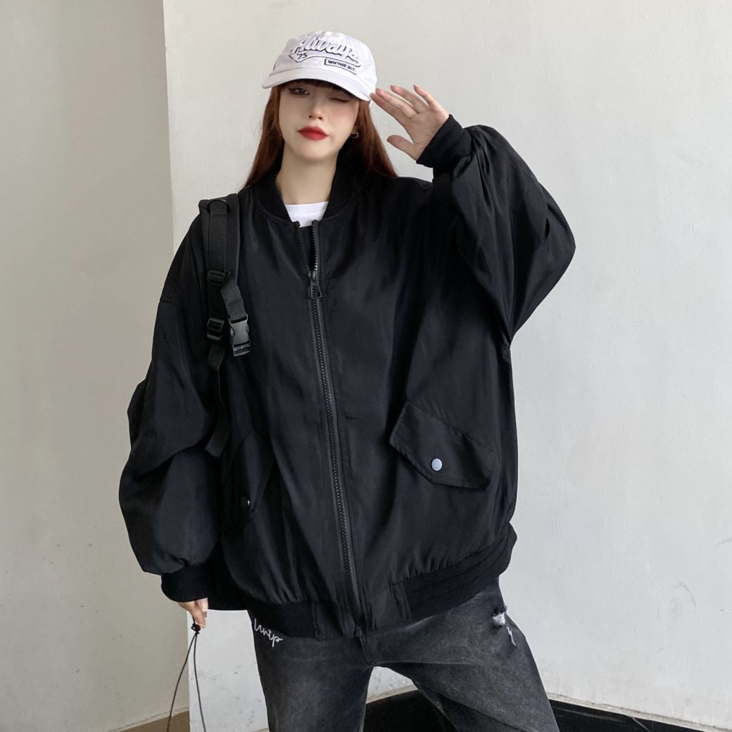 Black oversized stadium jacket HL2844 – HI-LANDER