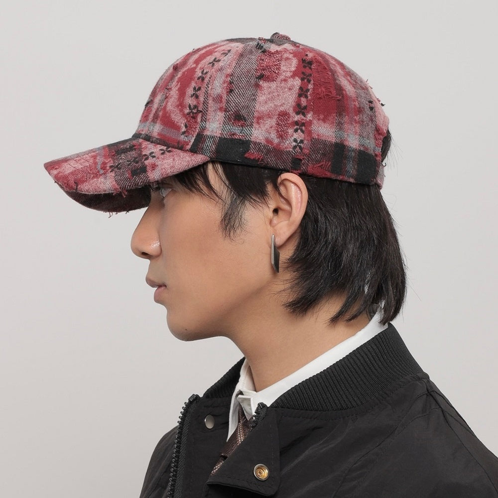 【WORLD WIDE】Check multi-design vintage style cap  WI0004