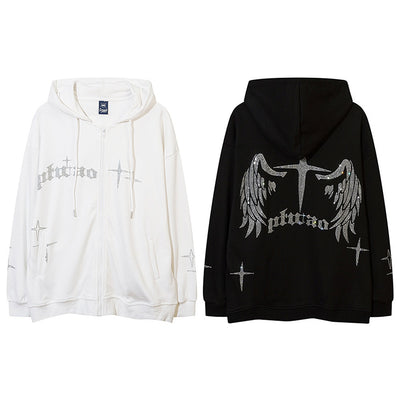 【ROMECL】Front and back print design subculture style hoodie  RM0009