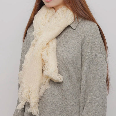 【WORLD WIDE】Fur braid design grunge style muffler  WI0003