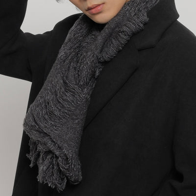 【WORLD WIDE】Fur braid design grunge style muffler  WI0003