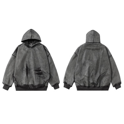 【Mz】Double layered design wide bra silhouette hoodie  MZ0050