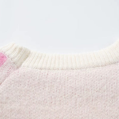 【NIHAOHAO】Special initial design base double color knit sweater  NH0161