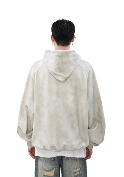 【MR nearly】Dull wash basic design front hoodie  MR0148