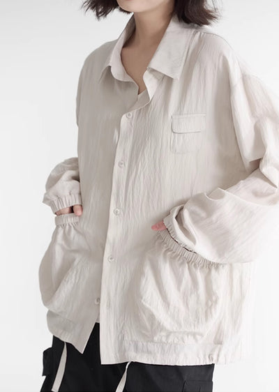 【Universal Gravity Museum】Classic silhouette design loose style long sleeve shirt  UG0037