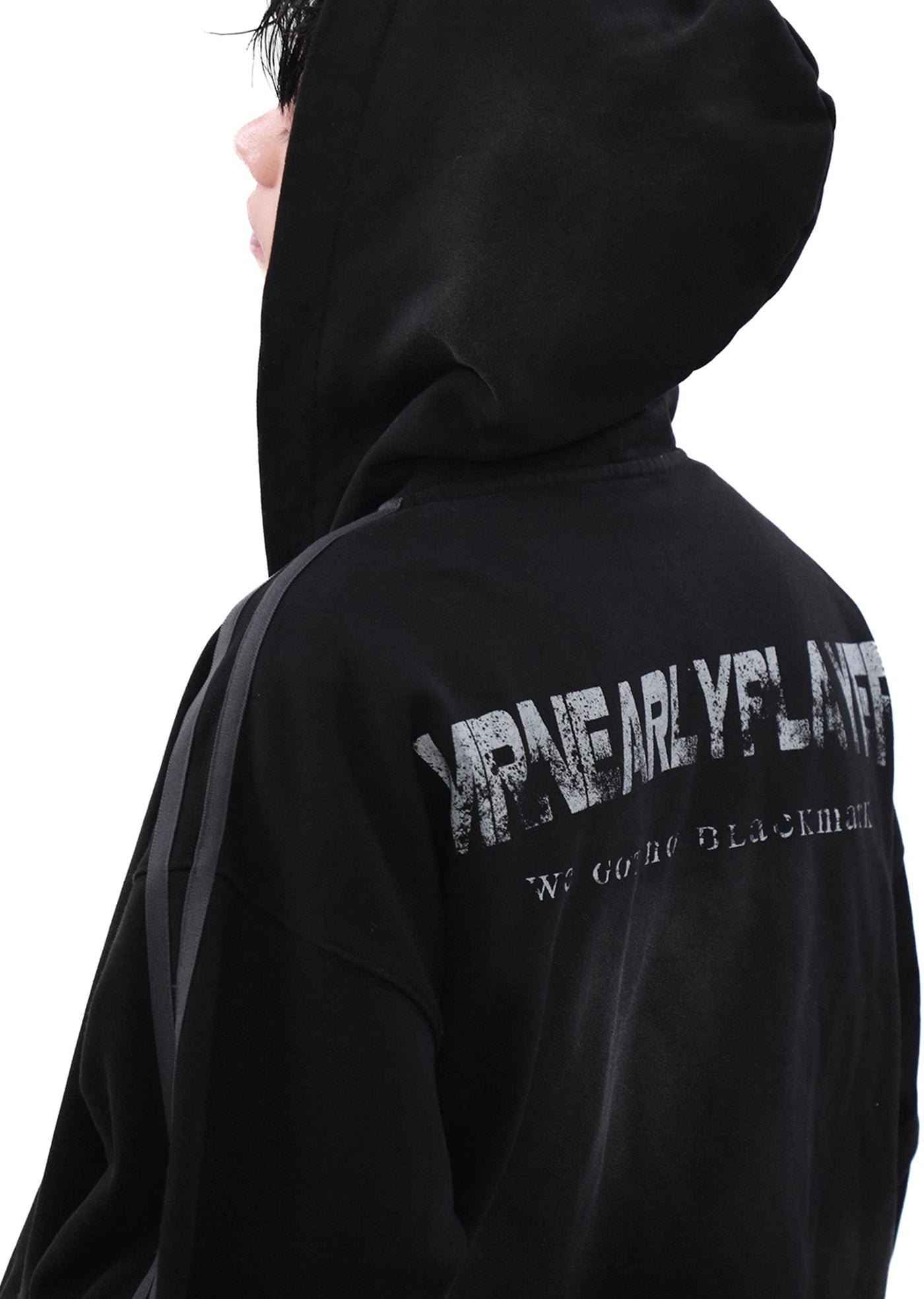 【MR nearly】Random dull wash dark design full zip hoodie  MR0136