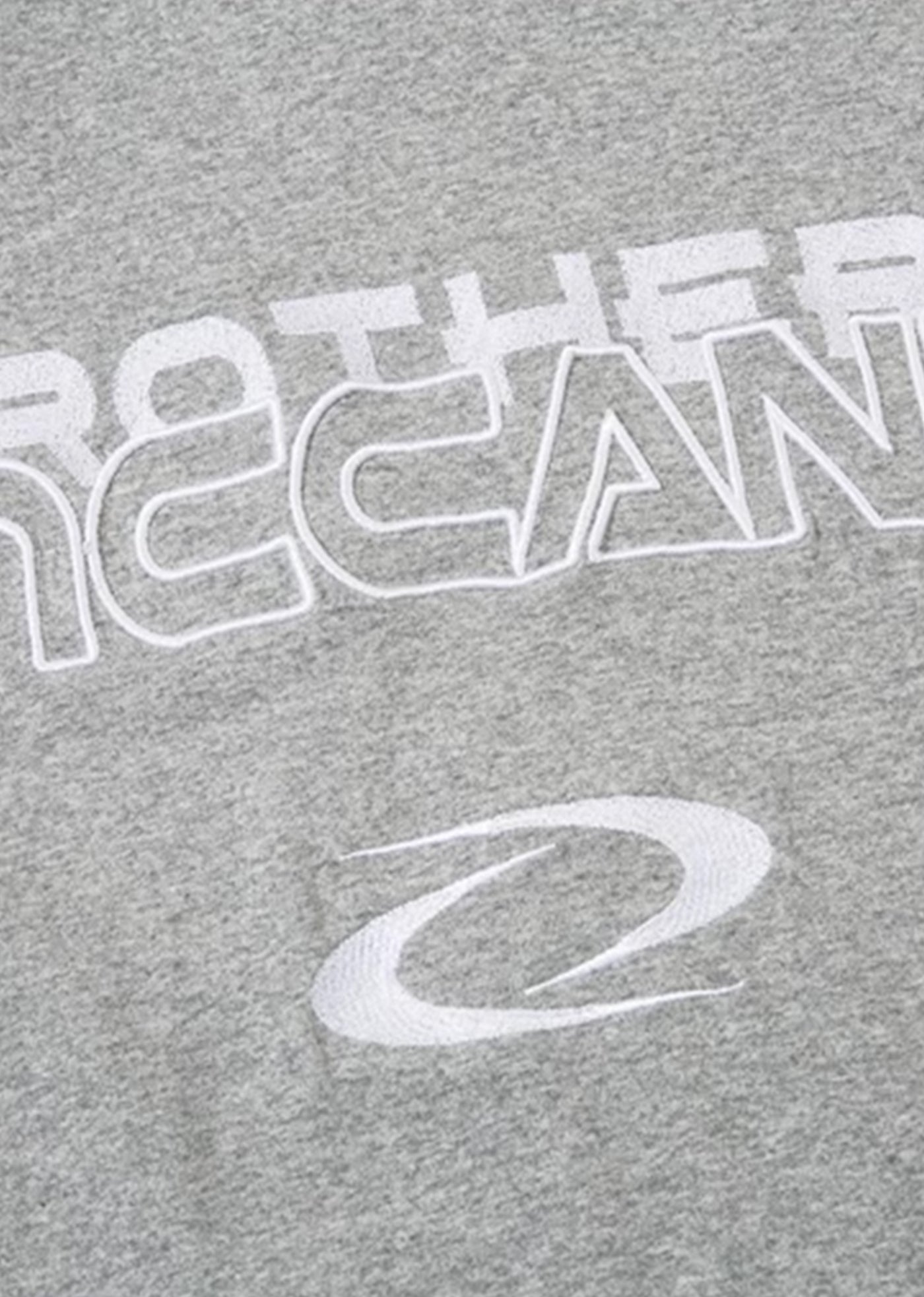 【7/15新作】Gaming-style initial design logo grey long-sleeved T-shirt  HL3061
