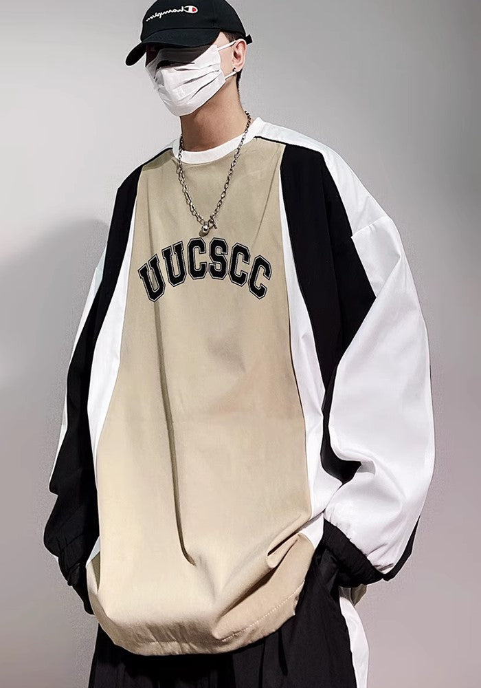 【UUCSCC】Front brand design balance color sweatshirt  US0072