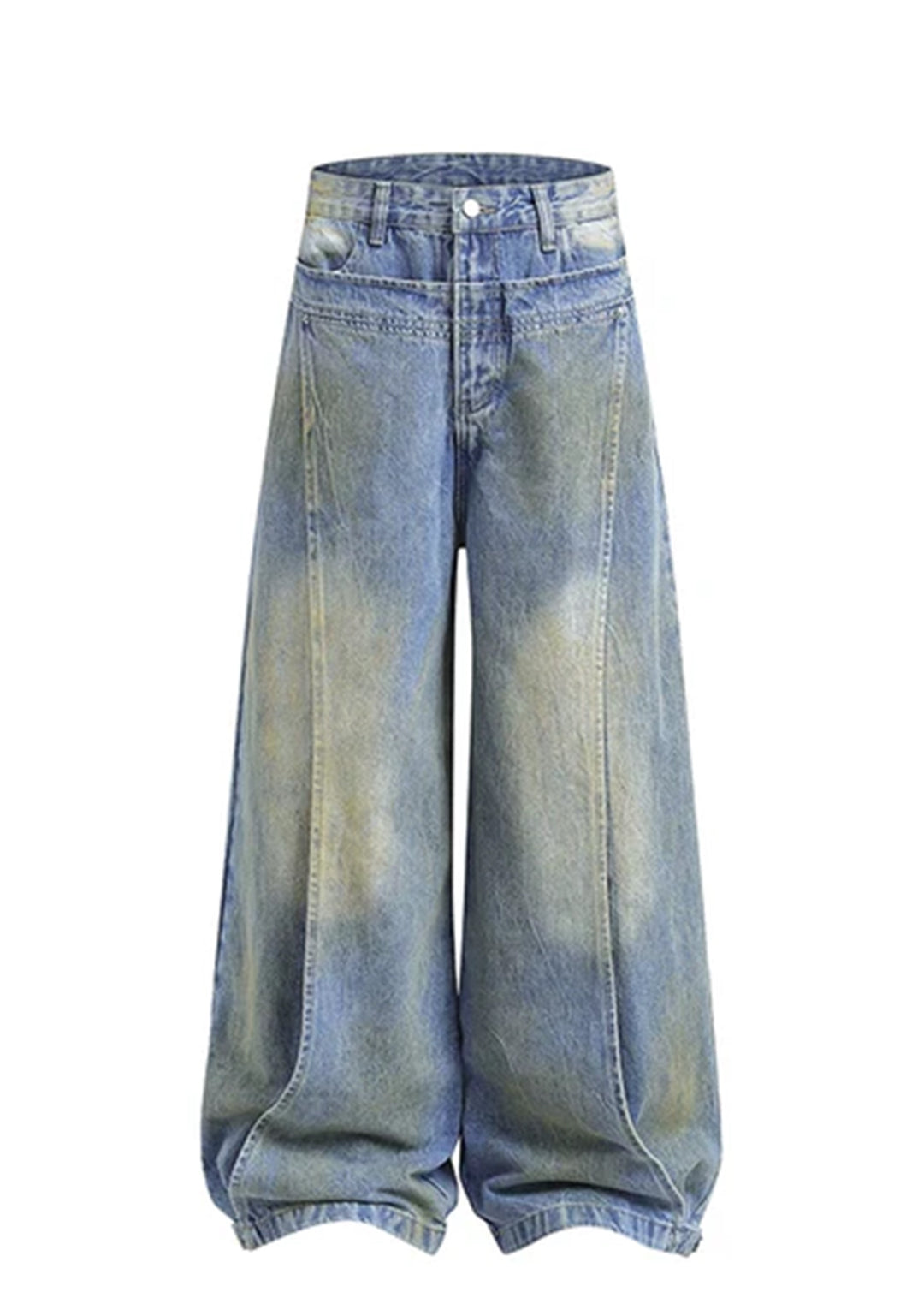 MR nearly】Grunge wash super wide silhouette denim pants MR0138 