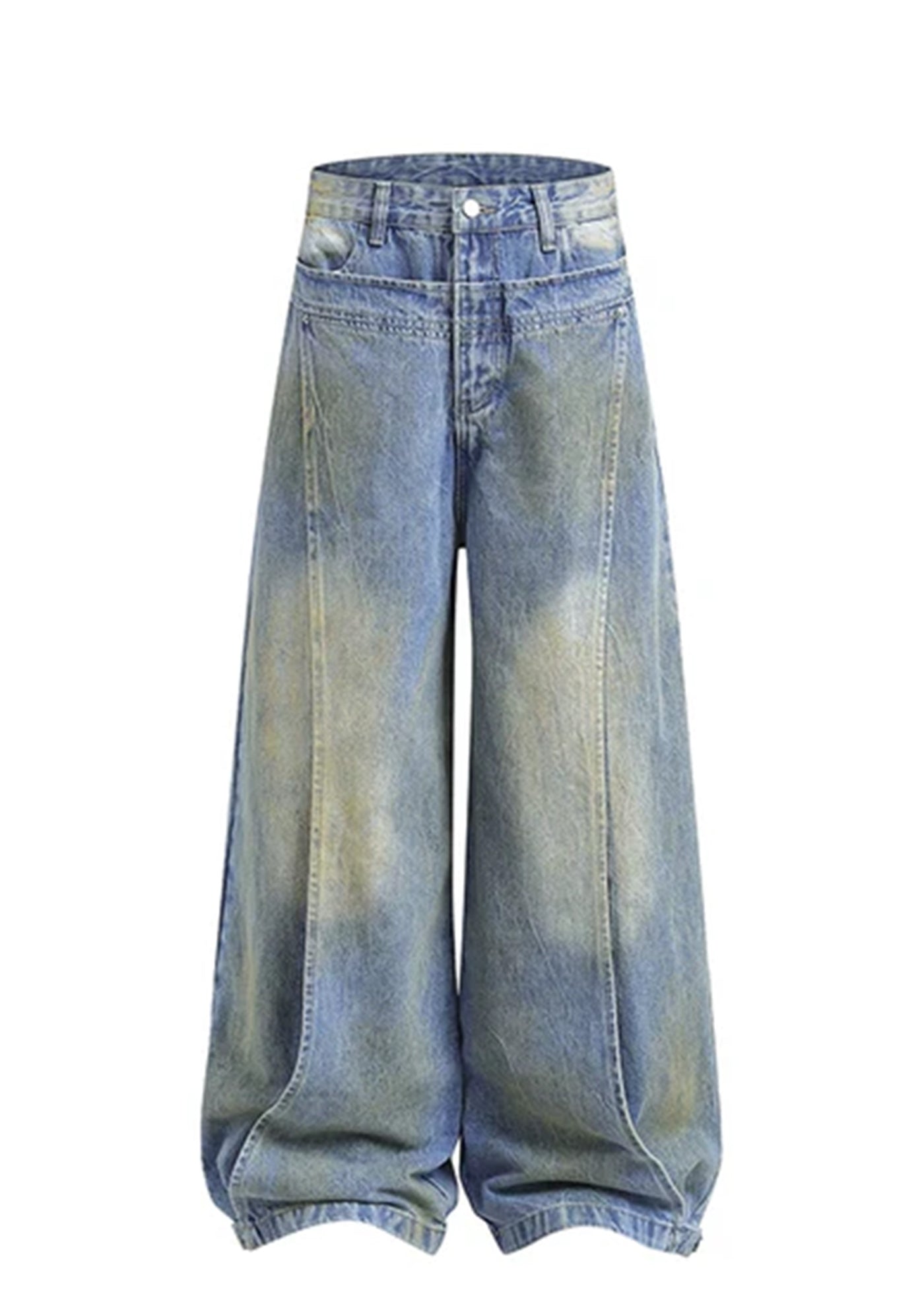 【MR nearly】Grunge wash super wide silhouette denim pants  MR0138