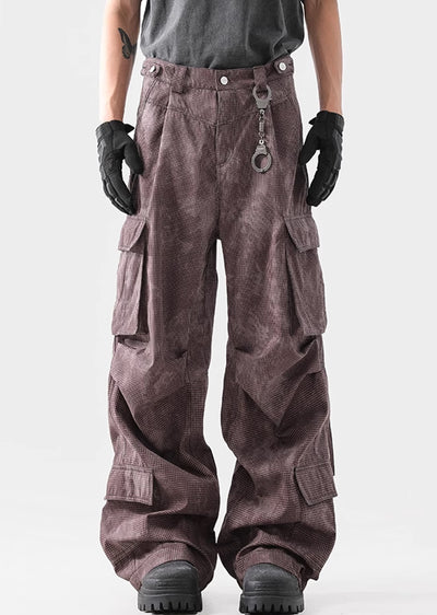 【ACRARDIC】Unique gimmick color design wide over cargo pants  AI0011