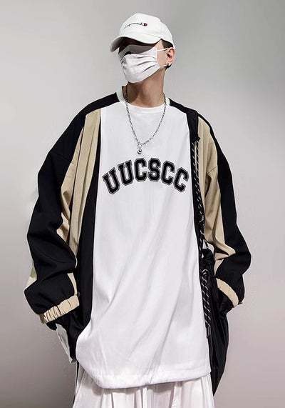 【UUCSCC】Front brand design balance color sweatshirt  US0072