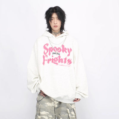 【Mz】Dull initial pinky design grunge hoodie  MZ0036