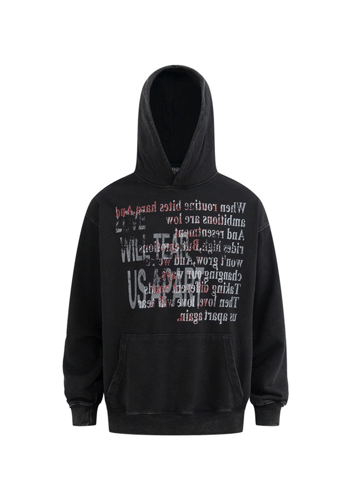 【W3】Multi-front initial design oversized hoodie  WO0084