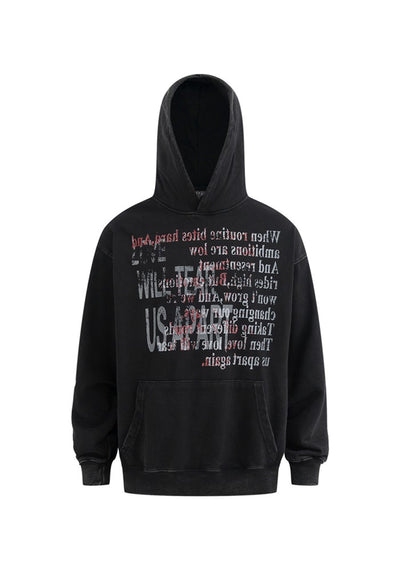 【W3】Multi-front initial design oversized hoodie  WO0084