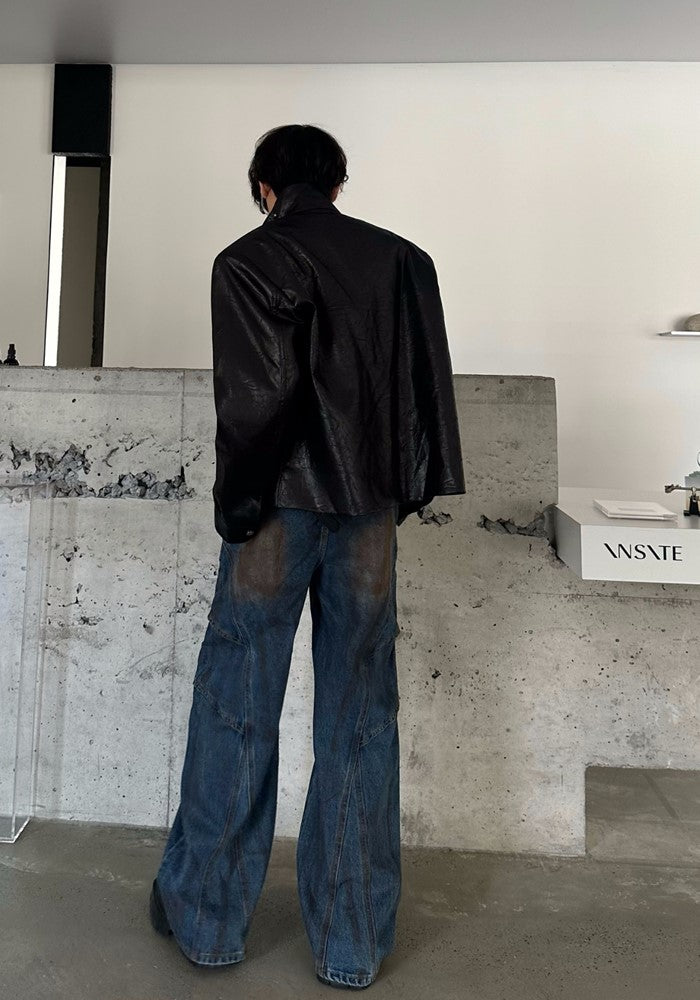 【MARTHENAUT】Dull wash vintage style denim pants  MH0055