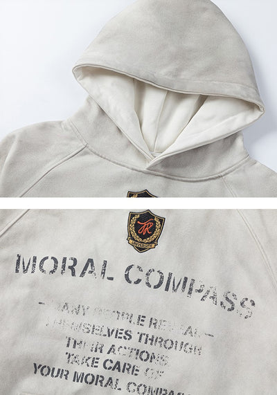 【MR nearly】Dull wash basic design front hoodie  MR0148