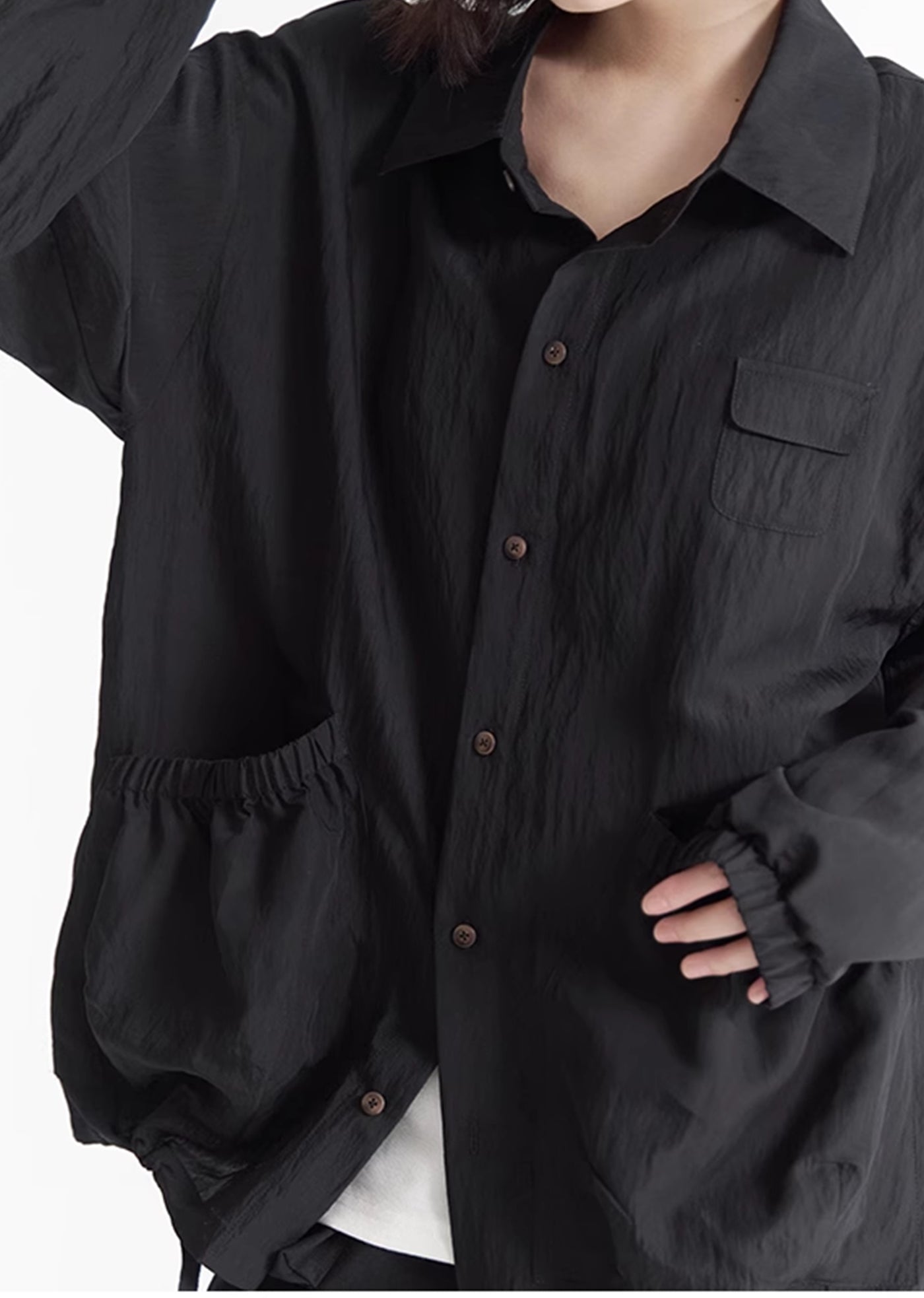 [Universal Gravity Museum] Classic silhouette design loose style long sleeve shirt UG0037