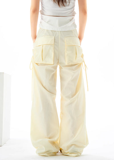 【H GANG X】Side multi-string design wave over pants  HX0065