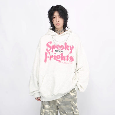 【Mz】Dull initial pinky design grunge hoodie  MZ0036