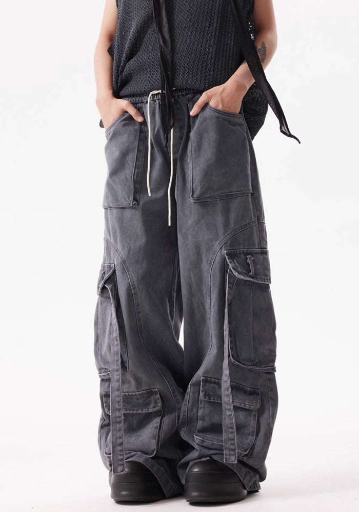 【BTSG】Basic stitch design dull color denim pants  BS0030