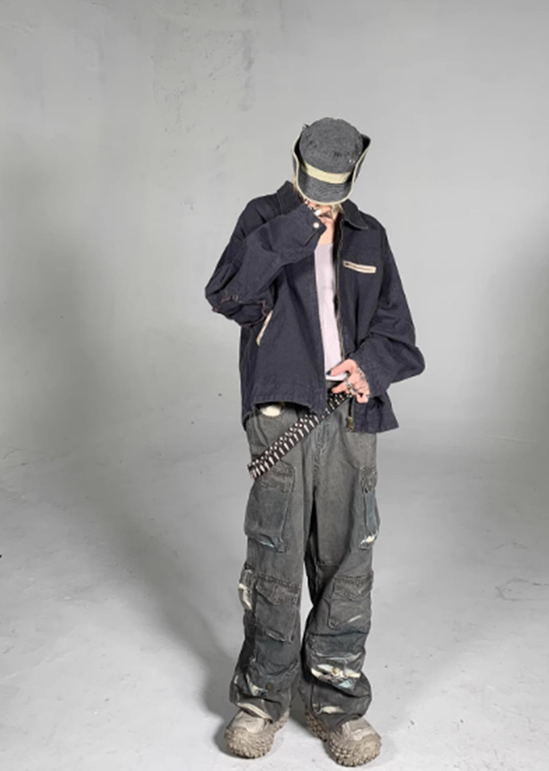 デニム・ジーパン NOT4NERD Nylon Cargo Wide Pants Light Khaki PT042LKH MUSINSA | NOT4NERD Nylon Cargo Wide Pants - Light Khaki