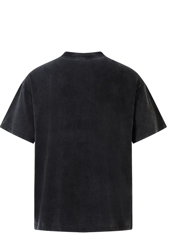 【W3】Curve Subculture Initial Design Monotone Short Sleeve T-Shirt  WO0055