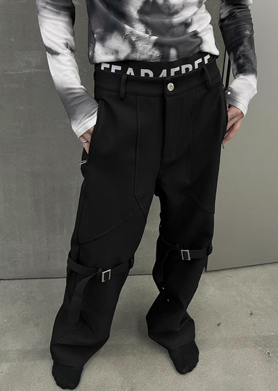 【SOULWORKER】High belt gimmick design wide silhouette overpants  SW0020