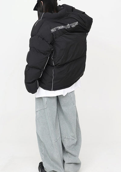 【CEDY】Simple logo design silhouette basic down jacket  CD0063