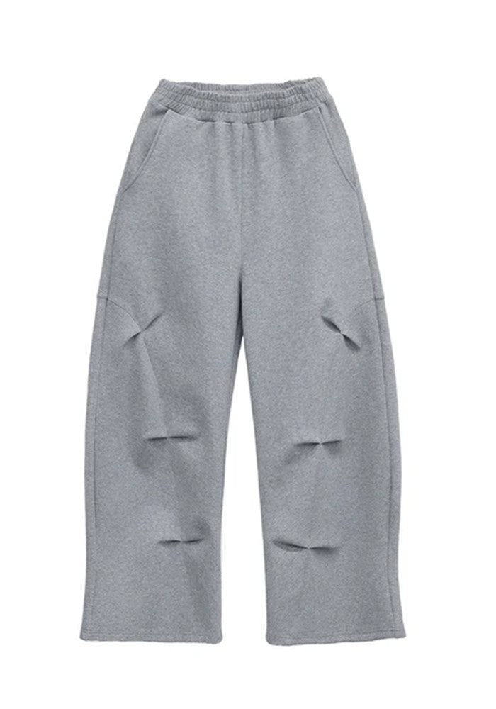 【FUZZYKON】Bell Road special tuck silhouette design sweatpants  FK0035