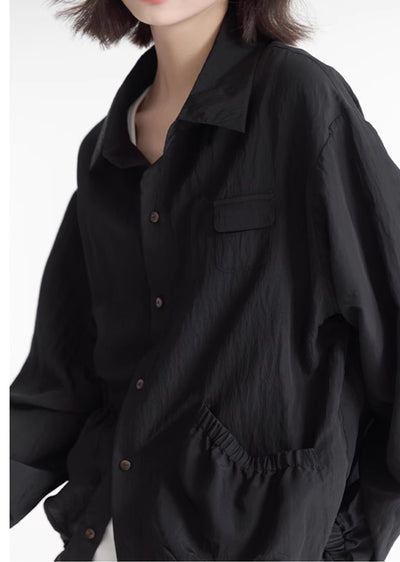 【Universal Gravity Museum】Classic silhouette design loose style long sleeve shirt  UG0037