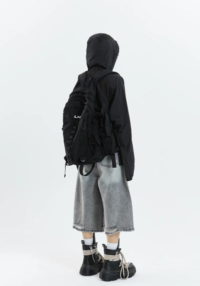 【MICHINNYON】Loose silhouette weiners style street full zip hoodie  MY0009