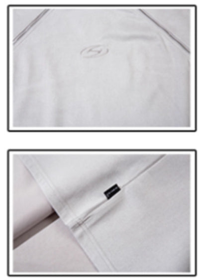 [76street] Dull one-point logo design shoulder zipper short sleeve T-shirt ST0007