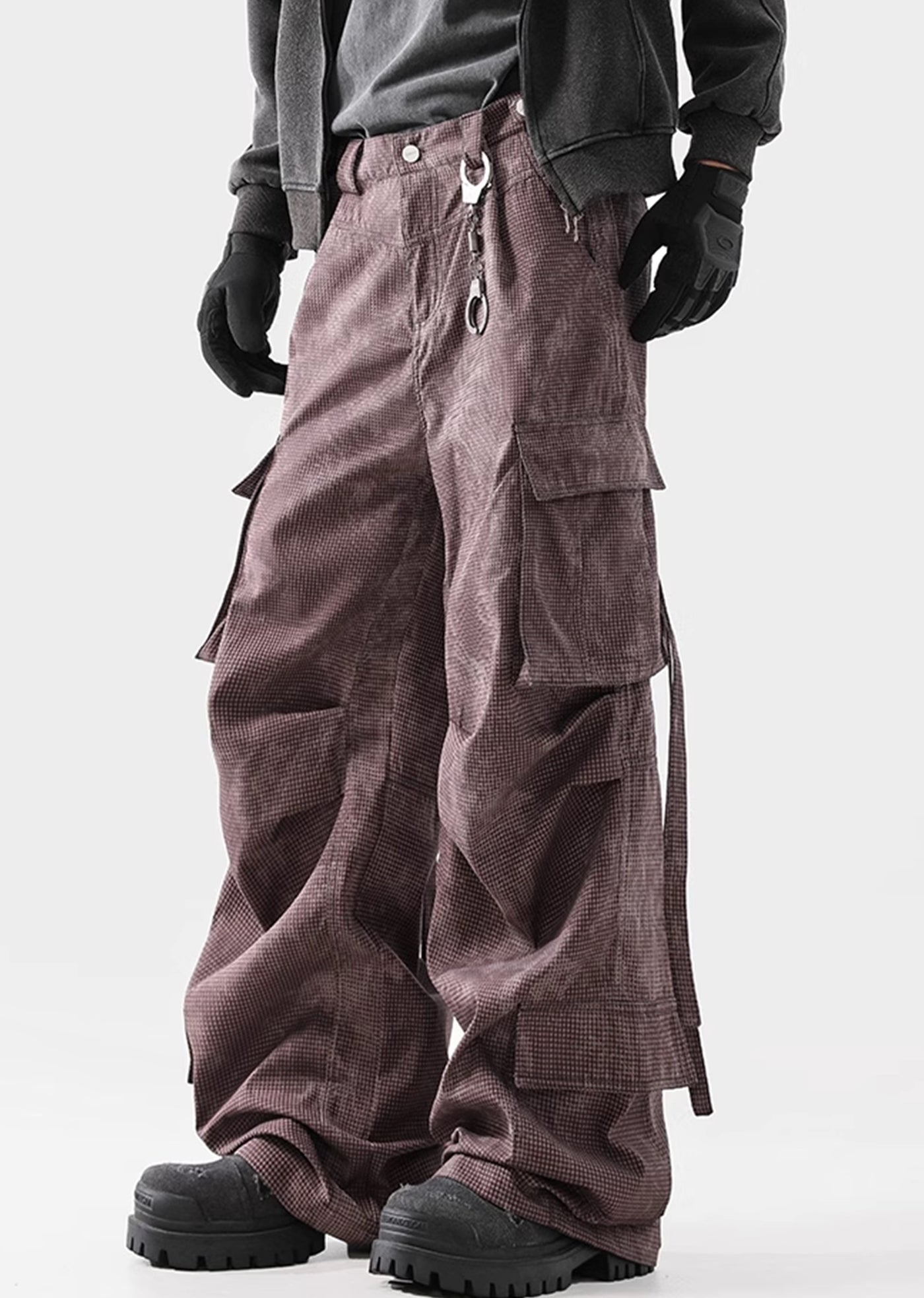 【ACRARDIC】Unique gimmick color design wide over cargo pants  AI0011