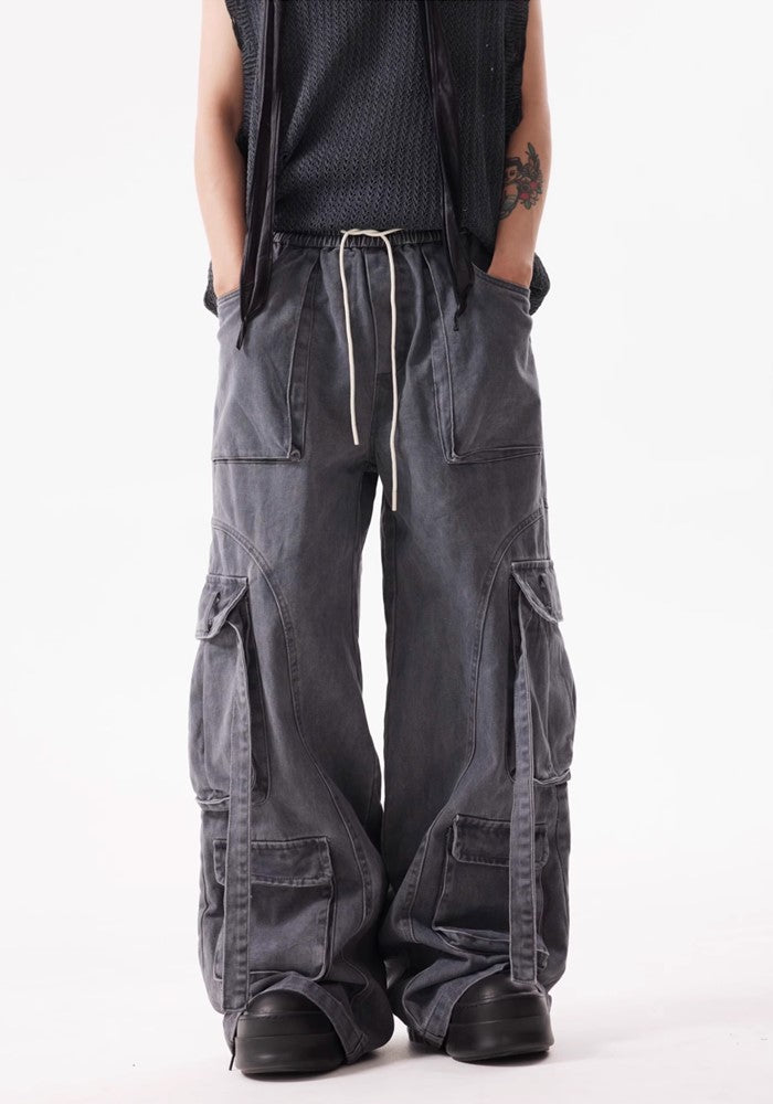 【BTSG】Basic stitch design dull color denim pants  BS0030