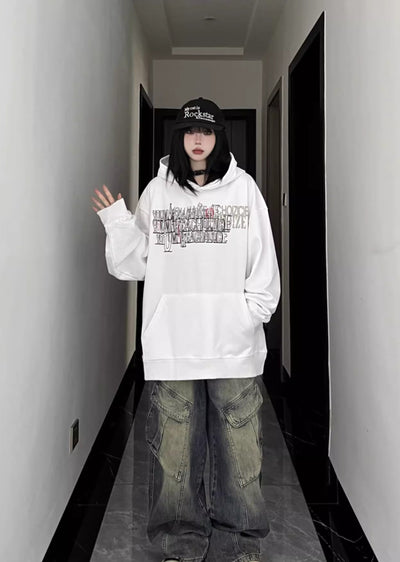 【W3】Basic simple front MUGEN initial design hoodie  WO0078