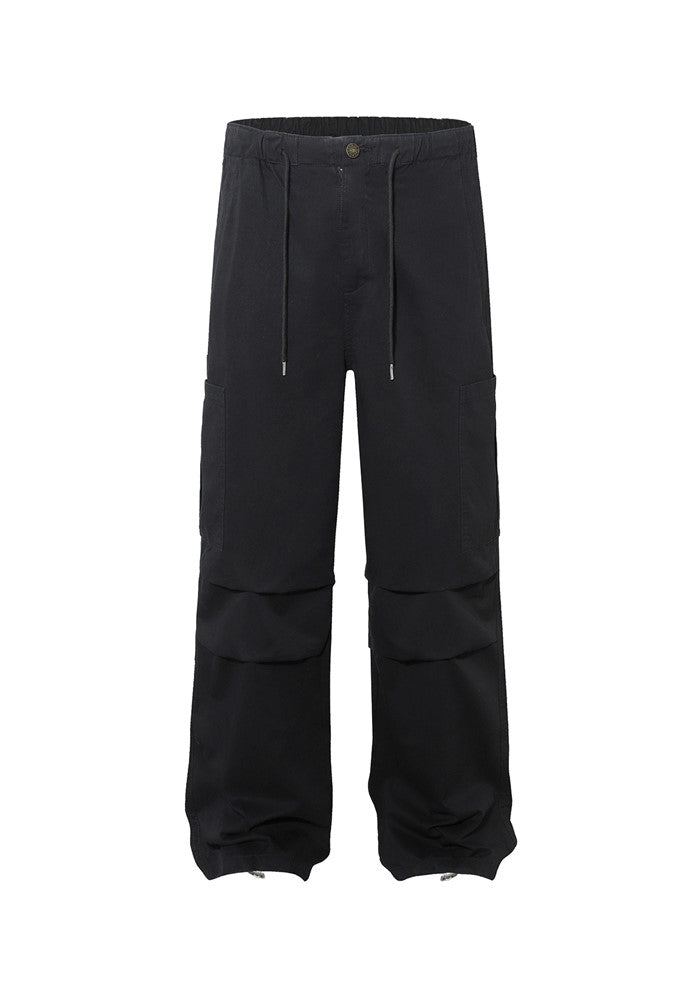 【W3】Simple base color monochrome wide silhouette pants  WO0086