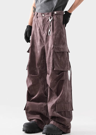 【ACRARDIC】Unique gimmick color design wide over cargo pants  AI0011