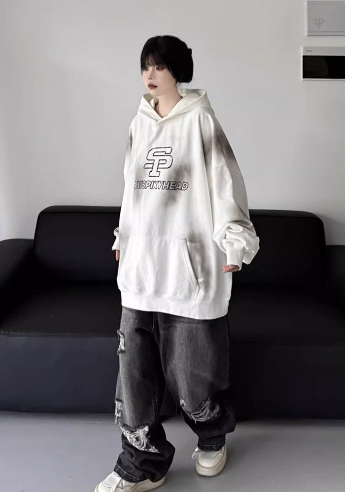 【W3】Random wash street design hoodie  WO0073