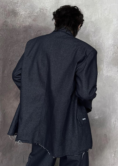 【SOULWORKER】Mid-distressed vintage collar tailored jacket  SW0022