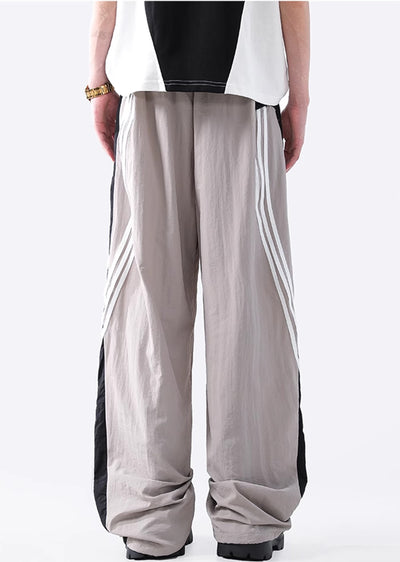 【ACRARDIC】Monotone sporty casual wide natural pants  AI0019