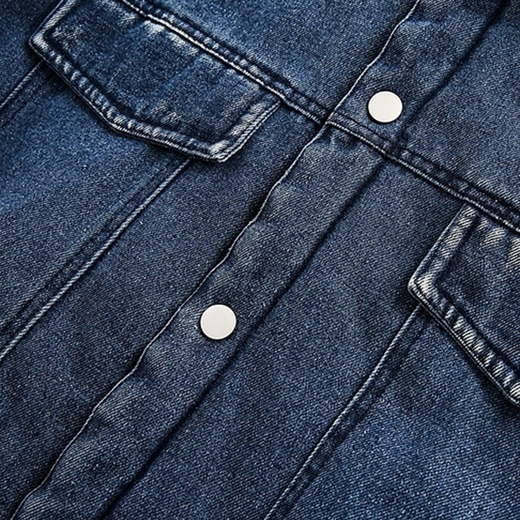 【NIHAOHAO】Double pocket design mohair point denim jacket  NH0182