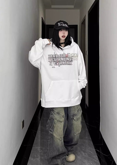 【W3】Basic simple front MUGEN initial design hoodie  WO0078