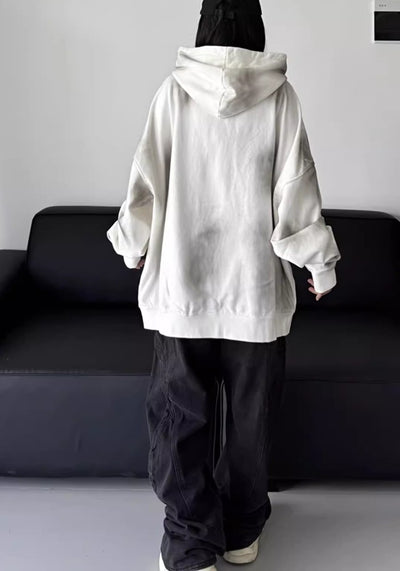 【W3】Random wash color simple balance design hoodie  WO0072