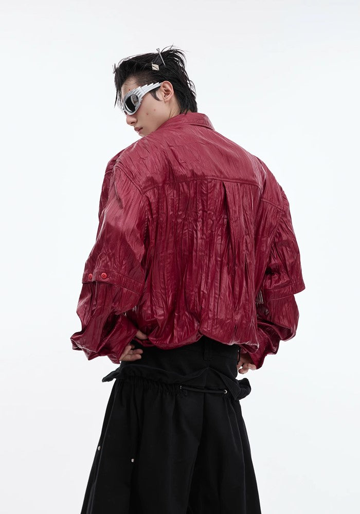 【Culture E】Front ruffle design mode gothic long sleeve shirt  CE0161