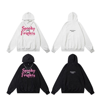 【Mz】Dull initial pinky design grunge hoodie  MZ0036