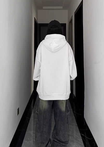 【W3】Basic simple front MUGEN initial design hoodie  WO0078